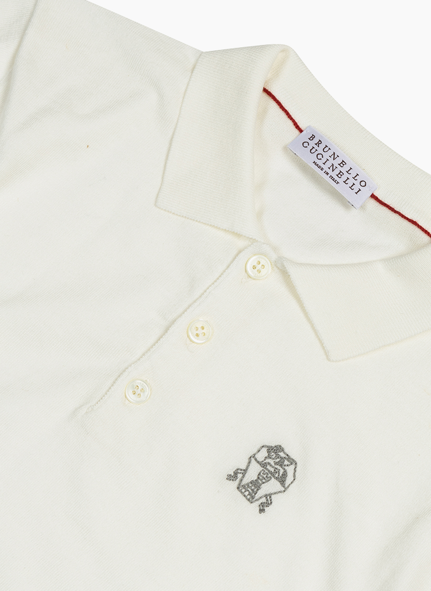 Полошърт от фино плетиво Brunello Cucinelli Kids 6
