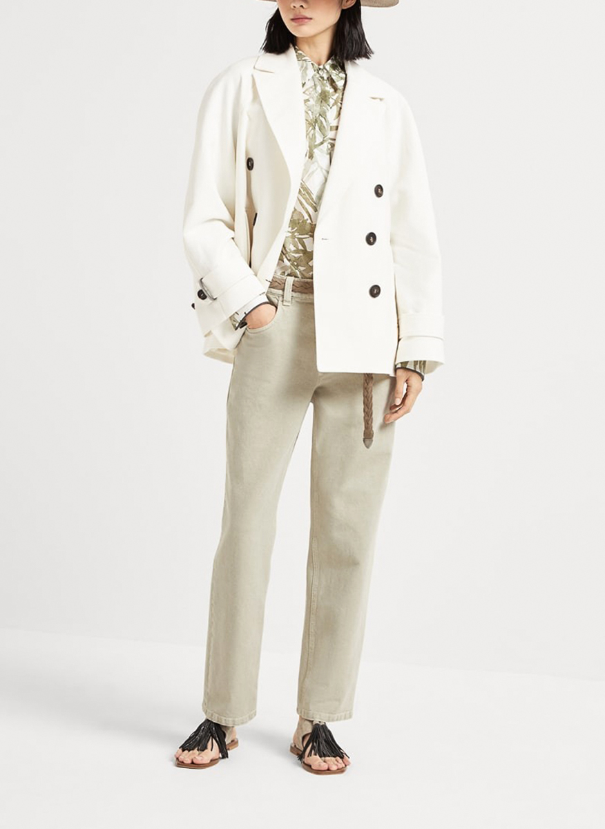 Деним 'Retro Loose Fit' Brunello Cucinelli