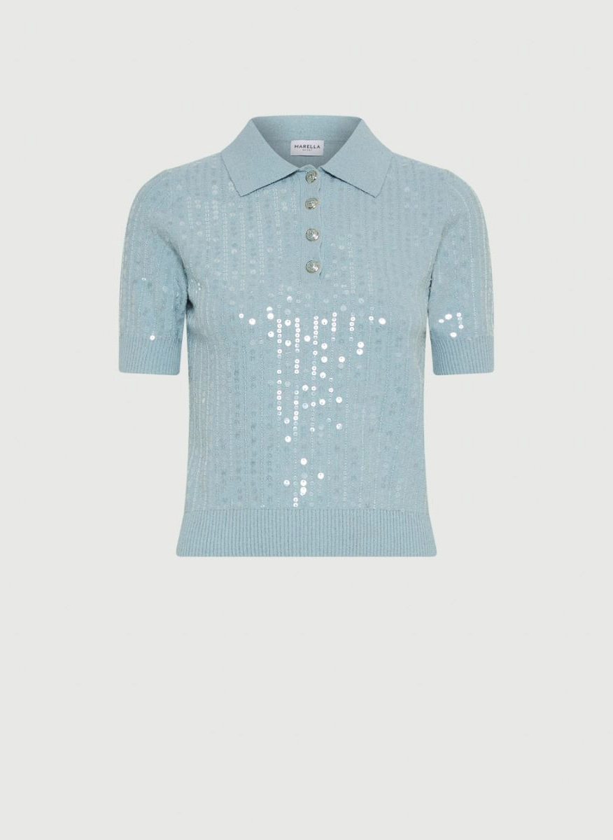 Marella Diadema poloshirt with sequins