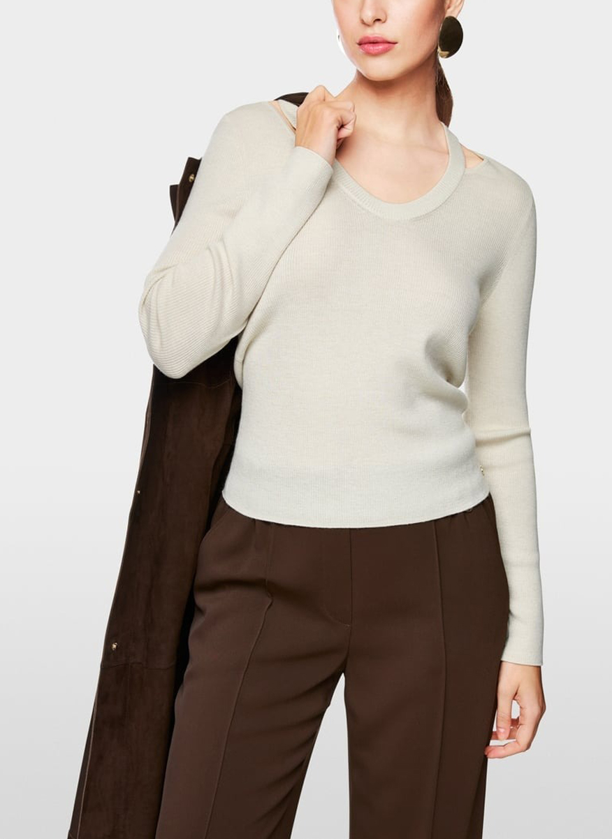 Пуловер с блестящи нишки Marc Cain Collections