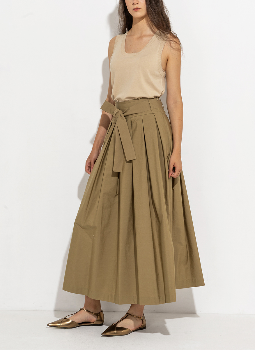 Плисирана пола с колан Weekend Max Mara Agiate