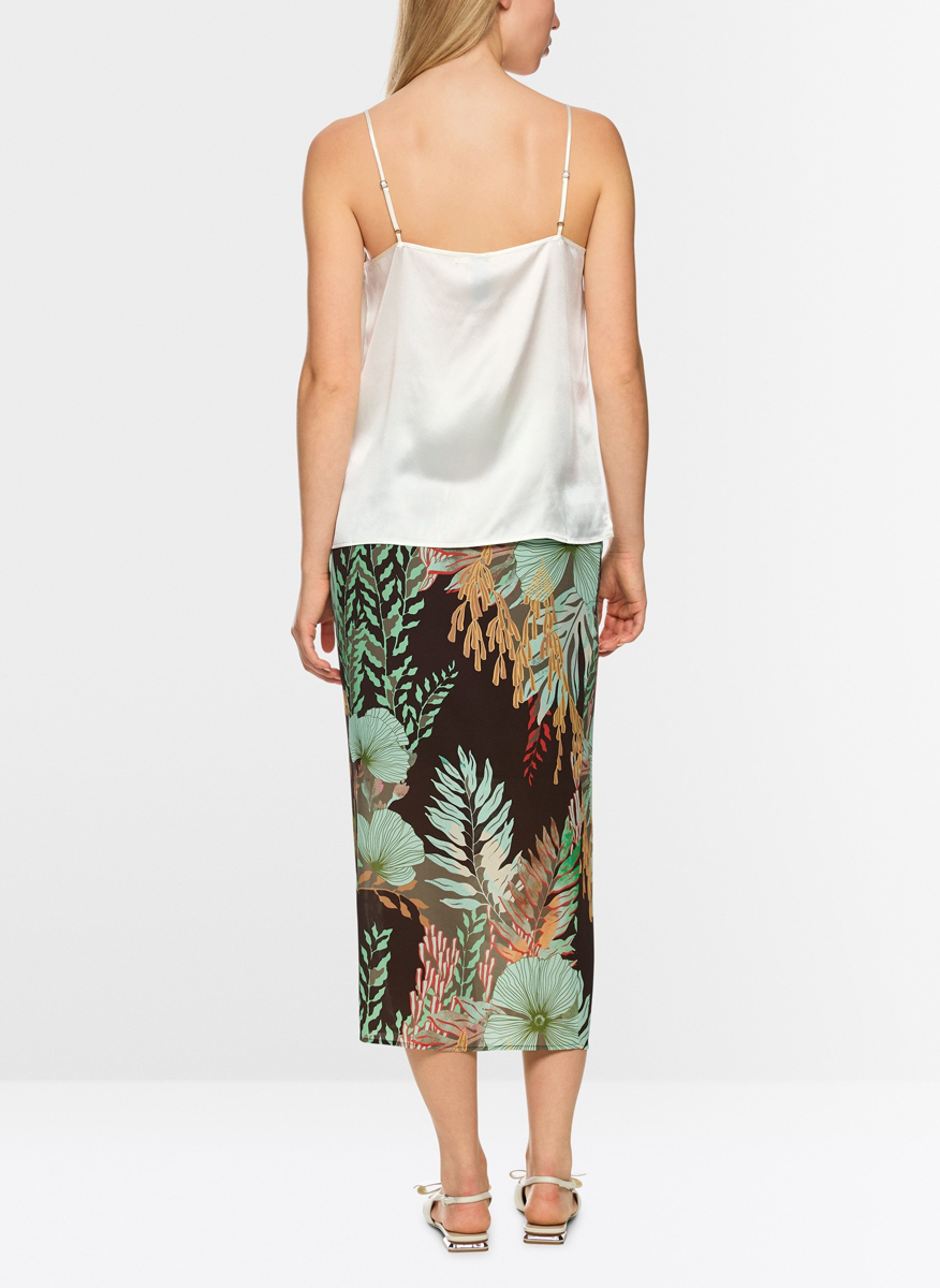 Копринен топ с дантела Marc Cain Additions