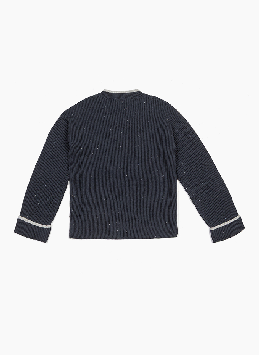 Пуловер с апликирани пайети Brunello Cucinelli Kids 8-10