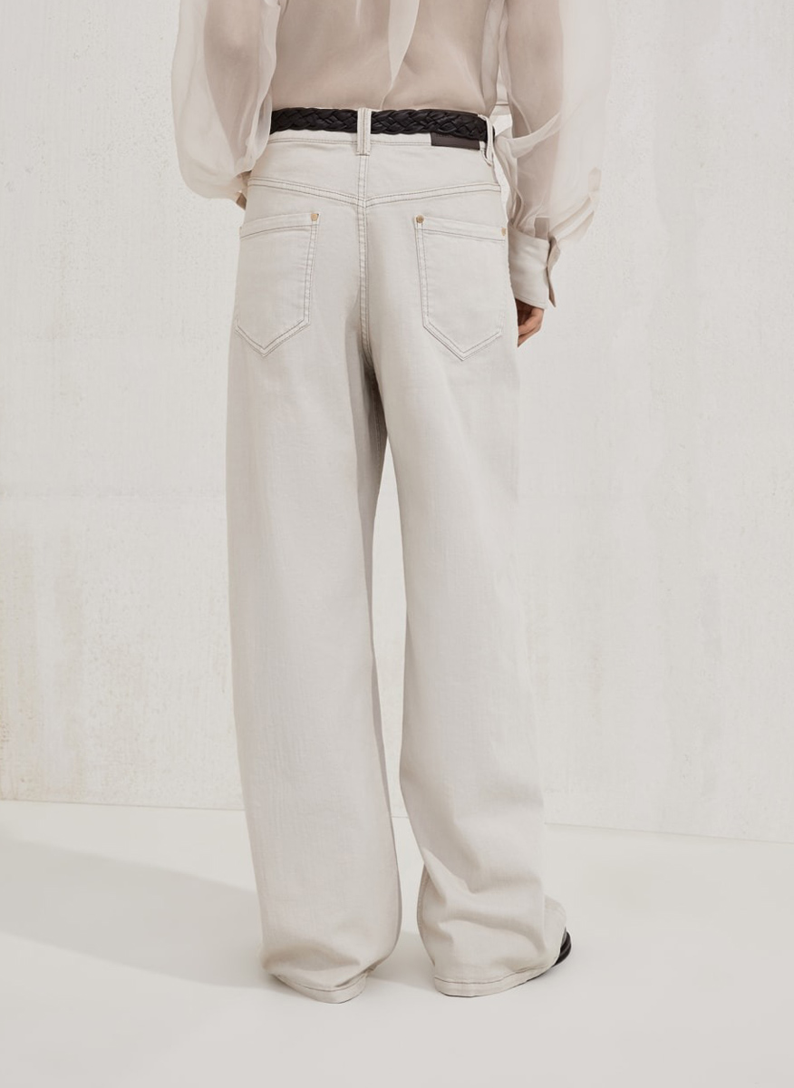 Brunello Cucinelli Loose Barrel denim trousers
