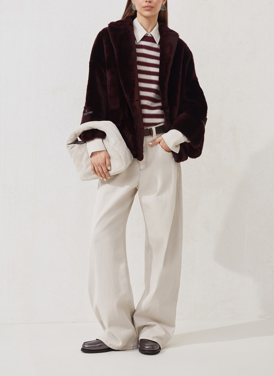 Brunello Cucinelli Loose Barrel denim trousers
