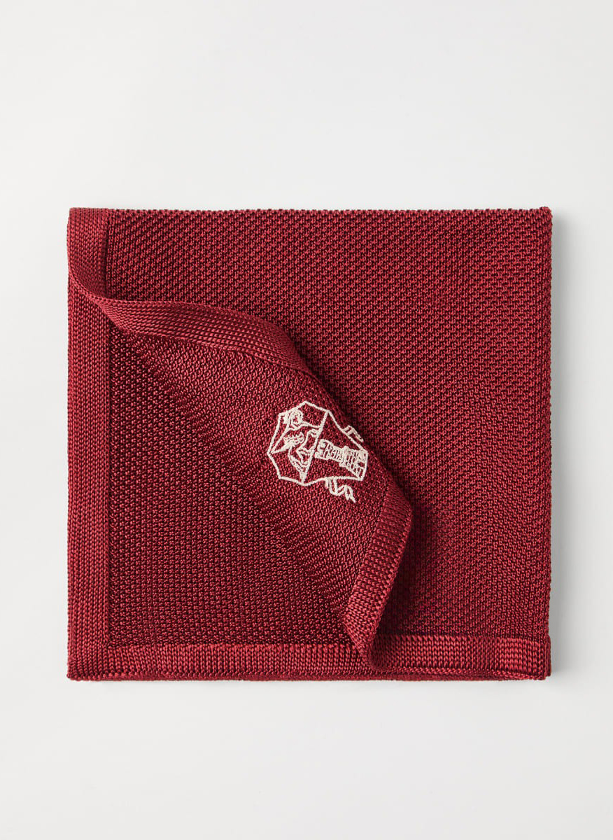 Brunello Cucinelli silk pocket square