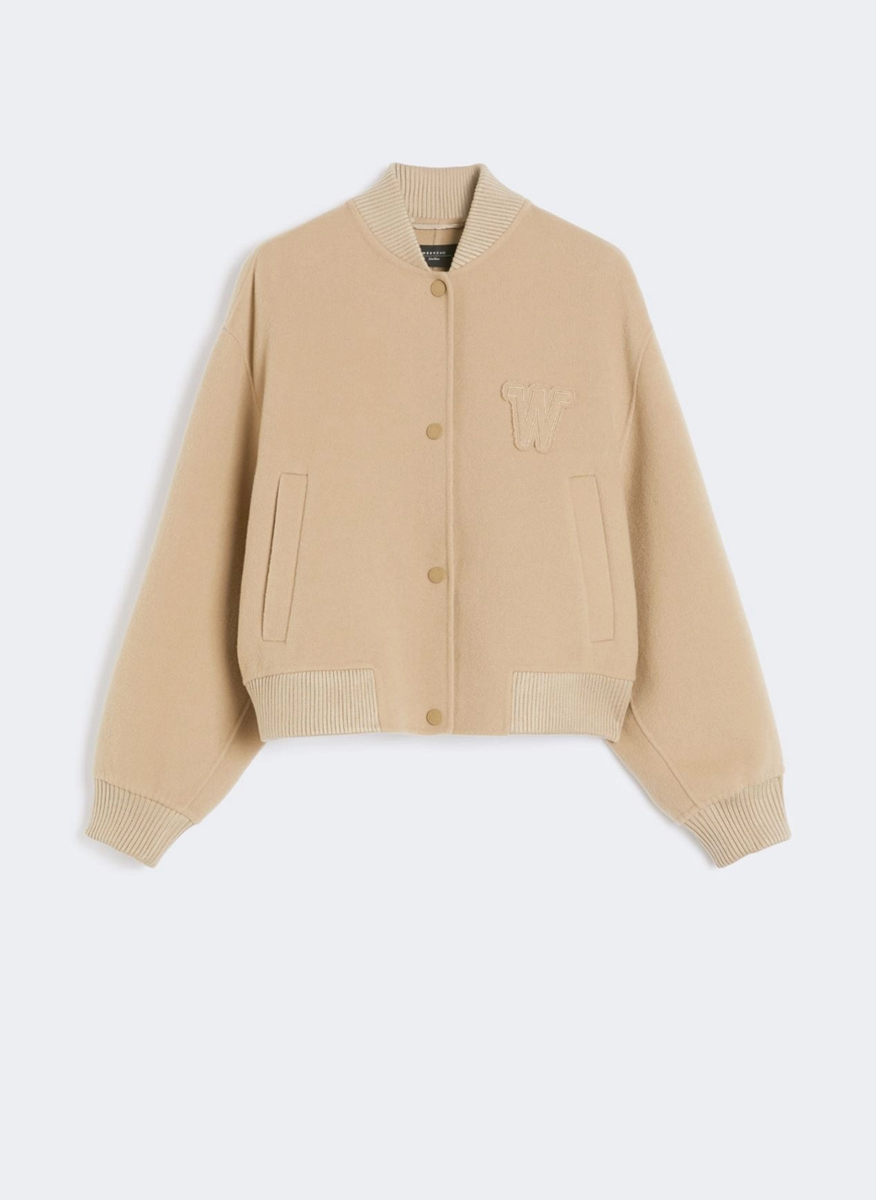 Бомбър яке от вълна Weekend Max Mara Zelante