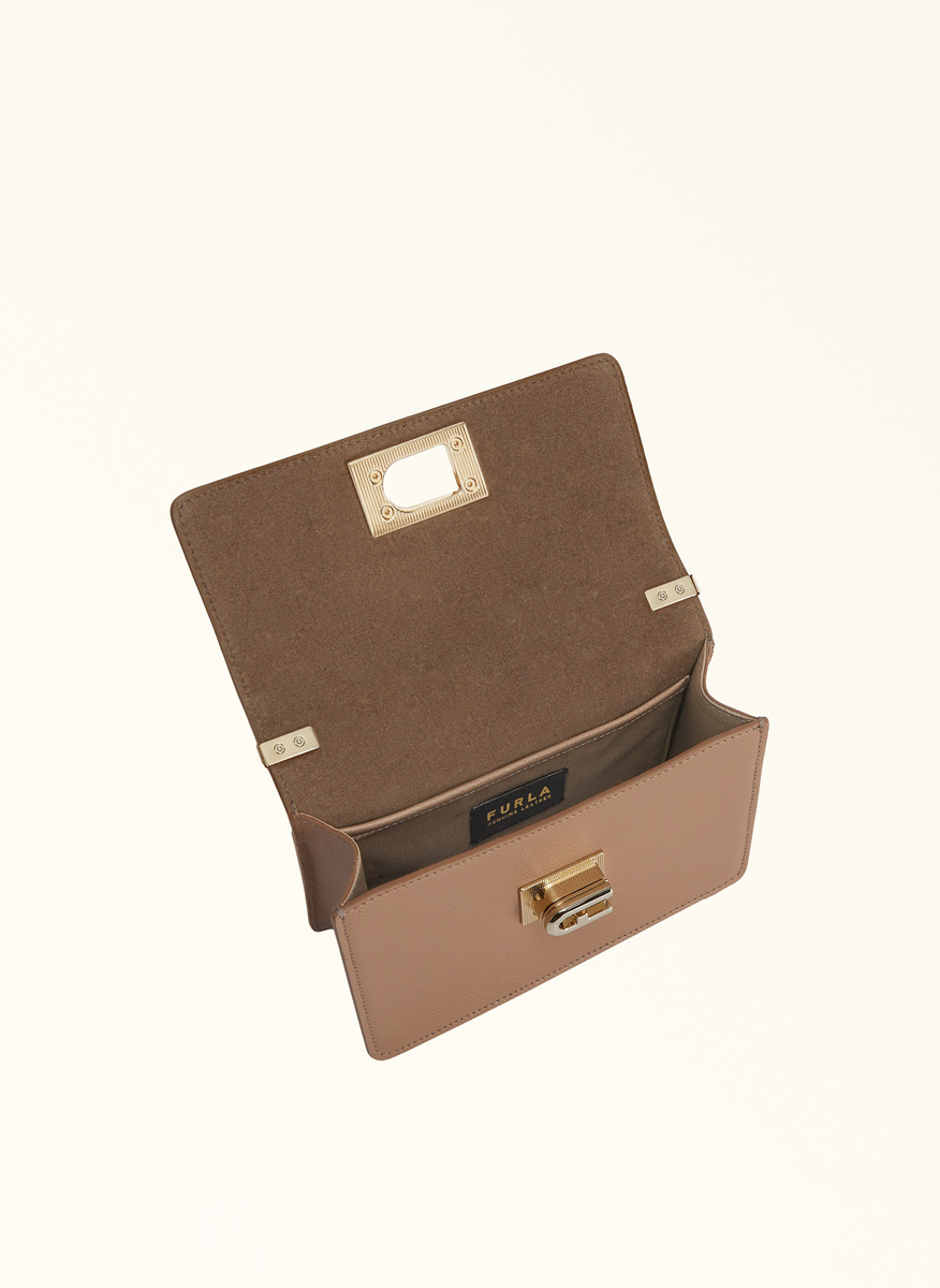 Мини Crossbody чанта Furla 1927 Greige
