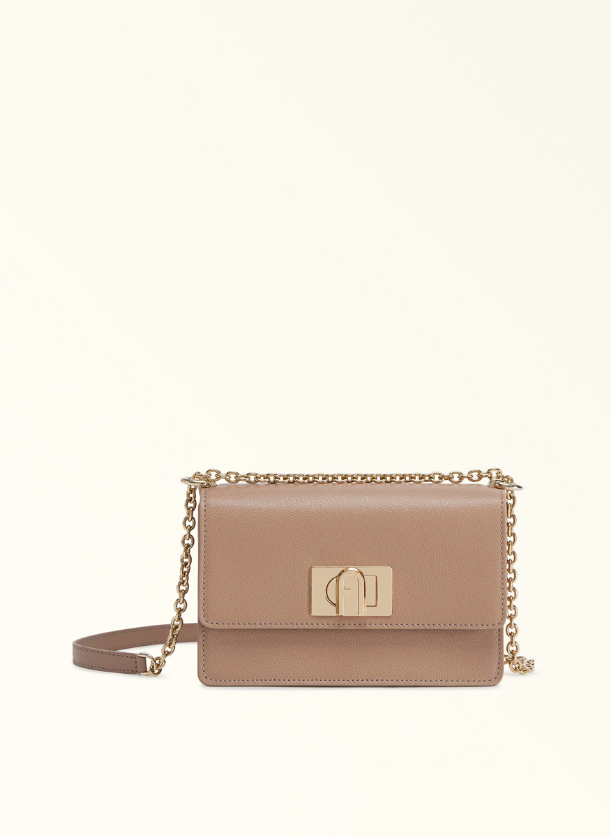 Мини Crossbody чанта Furla 1927 Greige