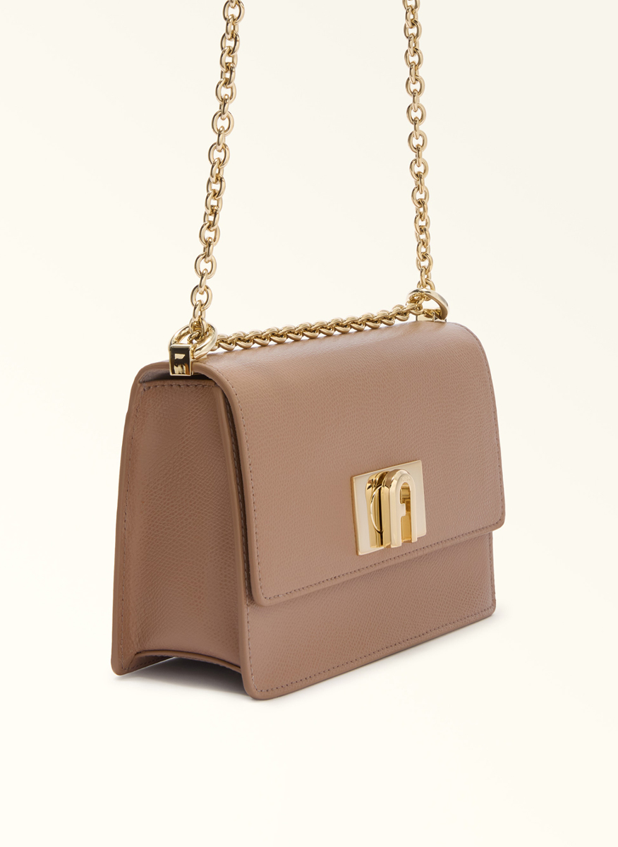 Мини Crossbody чанта Furla 1927 Greige