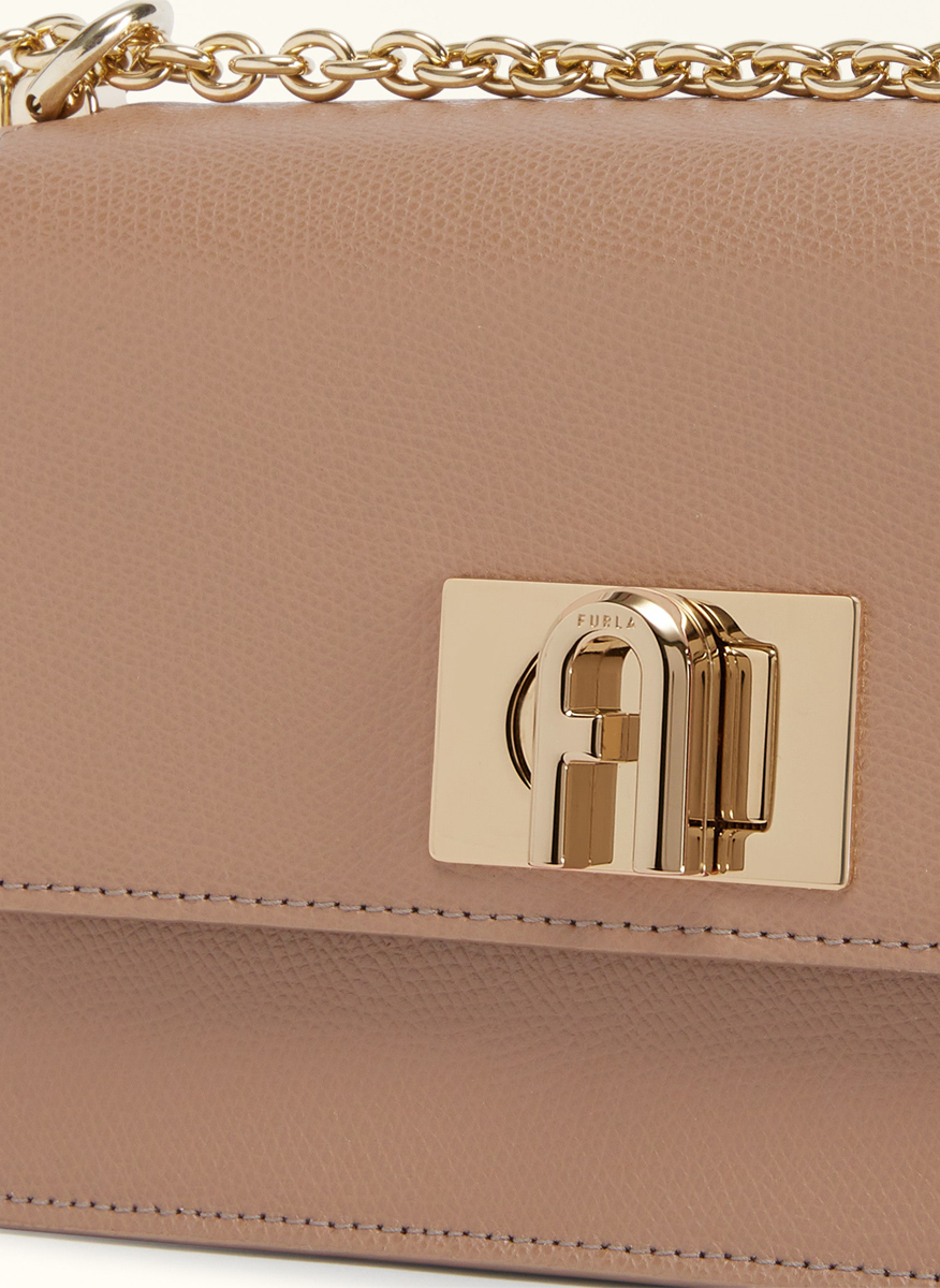 Мини Crossbody чанта Furla 1927 Greige
