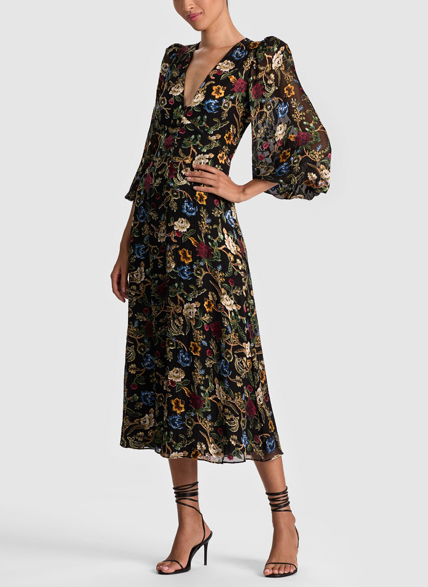 Рокля с флорален принт 'Mona' Alice + Olivia