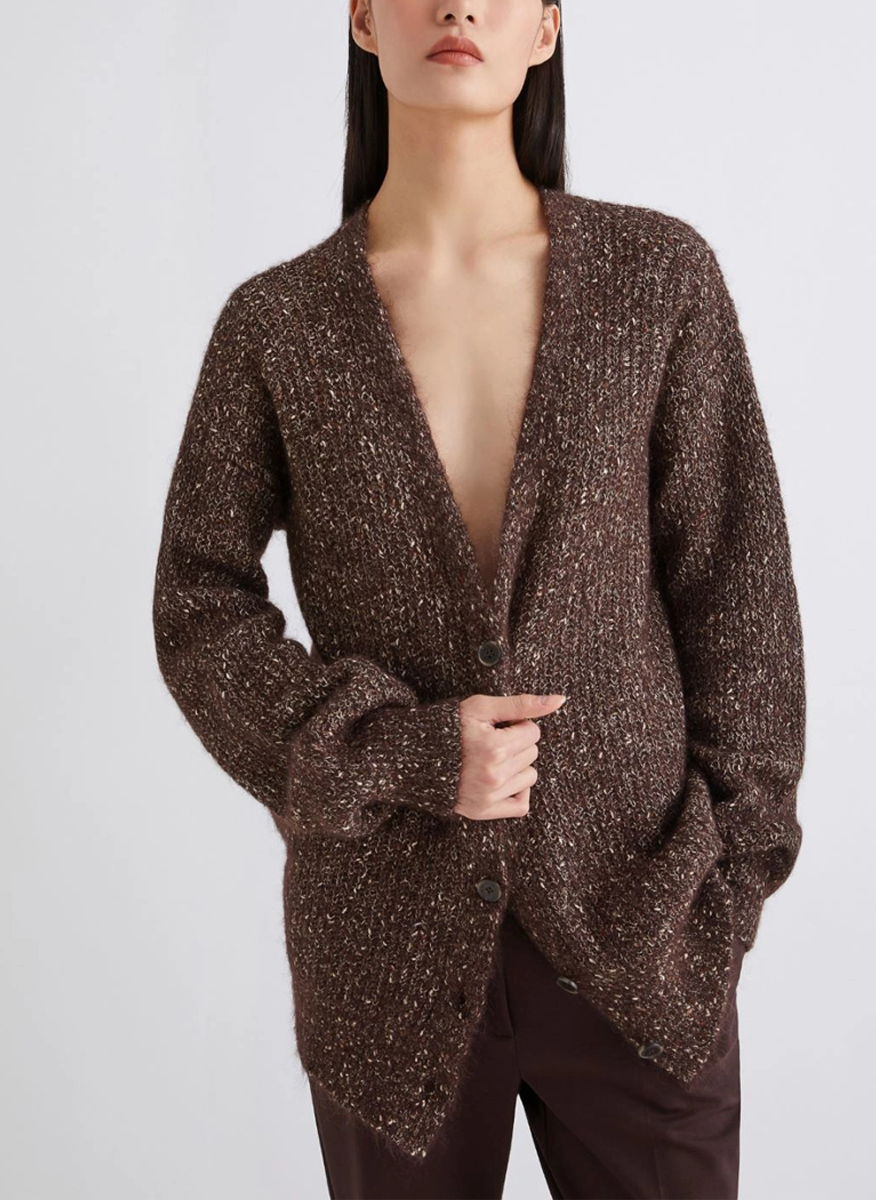 Marella Arancio Alpaca and mohair cardigan