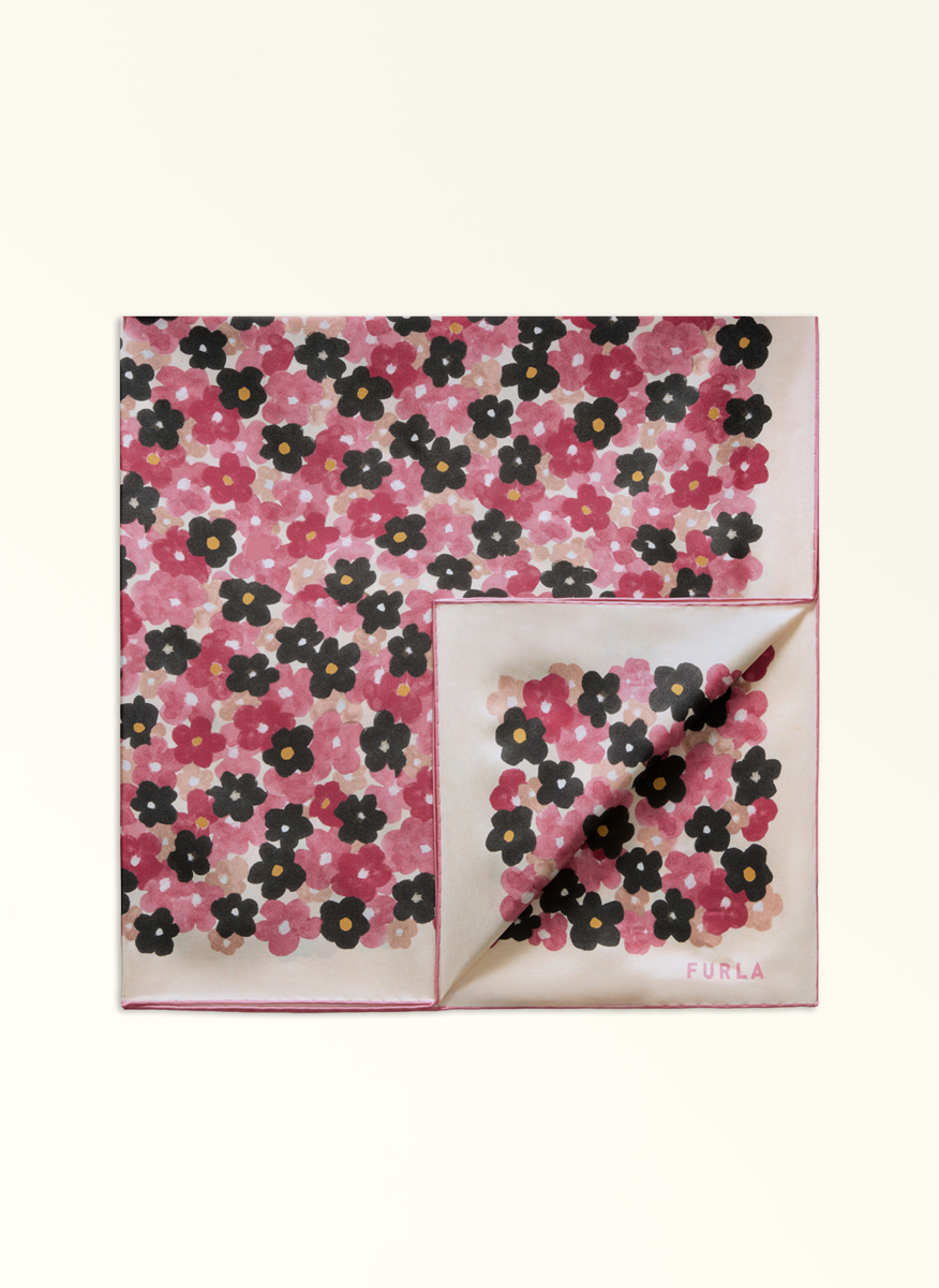 Копринен шал Furla Tortona Tony Blush Pink Scarf