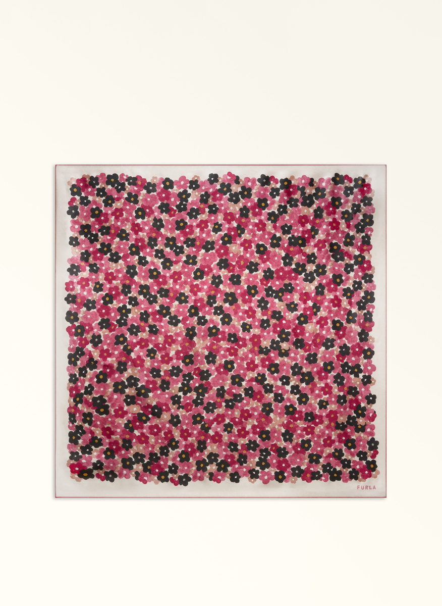 Копринен шал Furla Tortona Tony Blush Pink Scarf