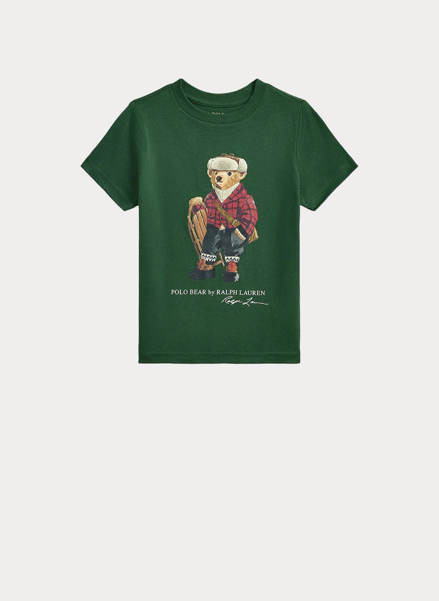 Тишърт с принт 'Polo Bear' Ralph Lauren Kids 2-7