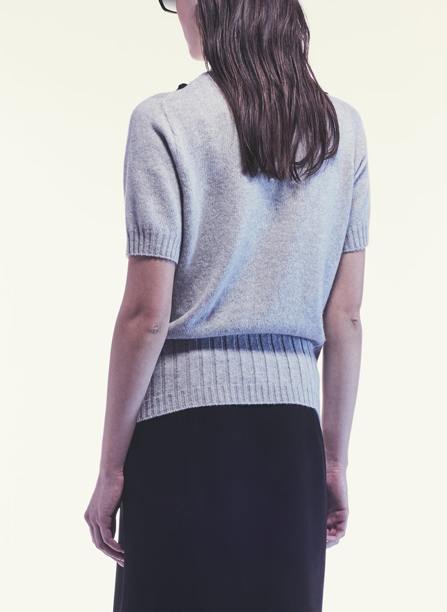 Liviana Conti short sleeve sweater with floral details