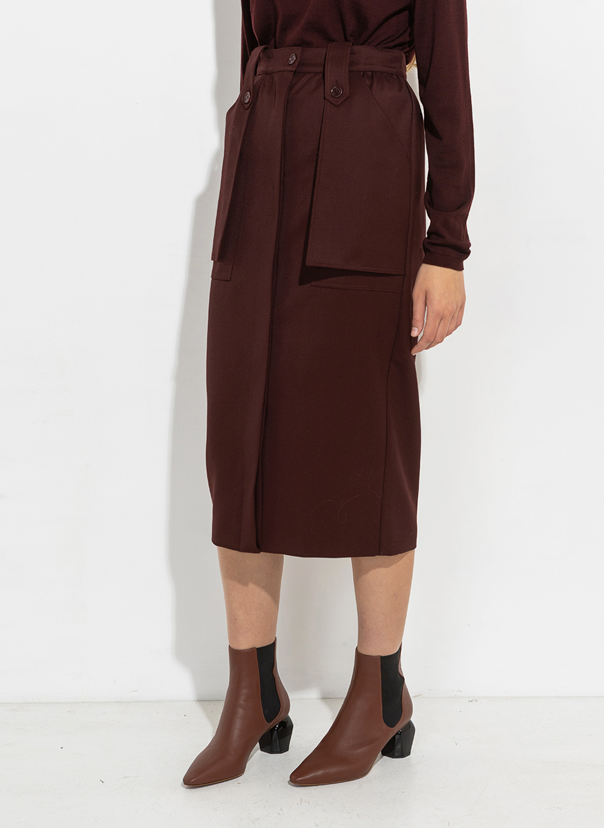 Max Mara Badess midi skirt in wool