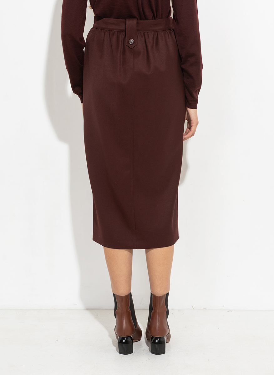 Max Mara Badess midi skirt in wool