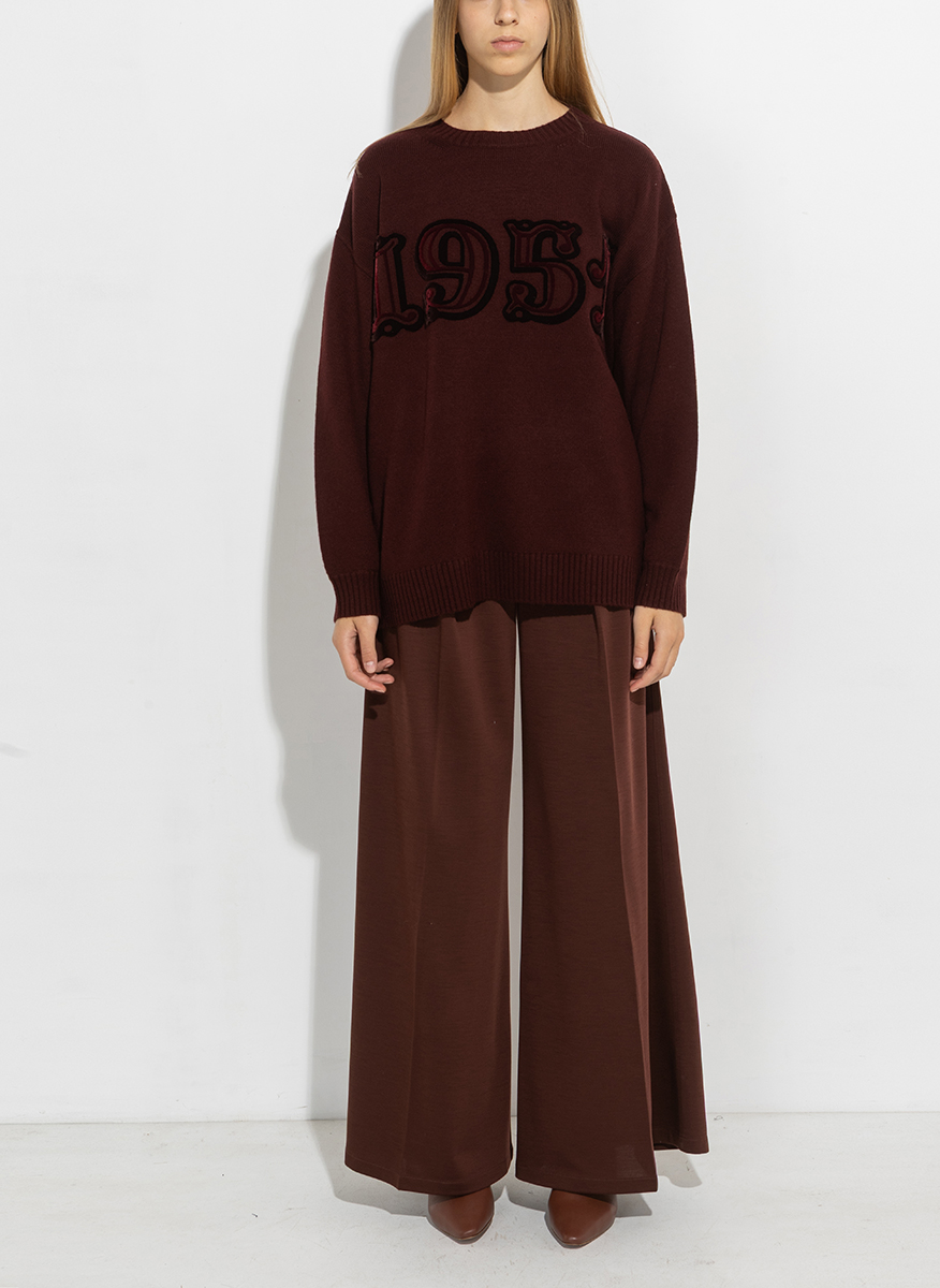 Max Mara Fido wool sweater with embroidery