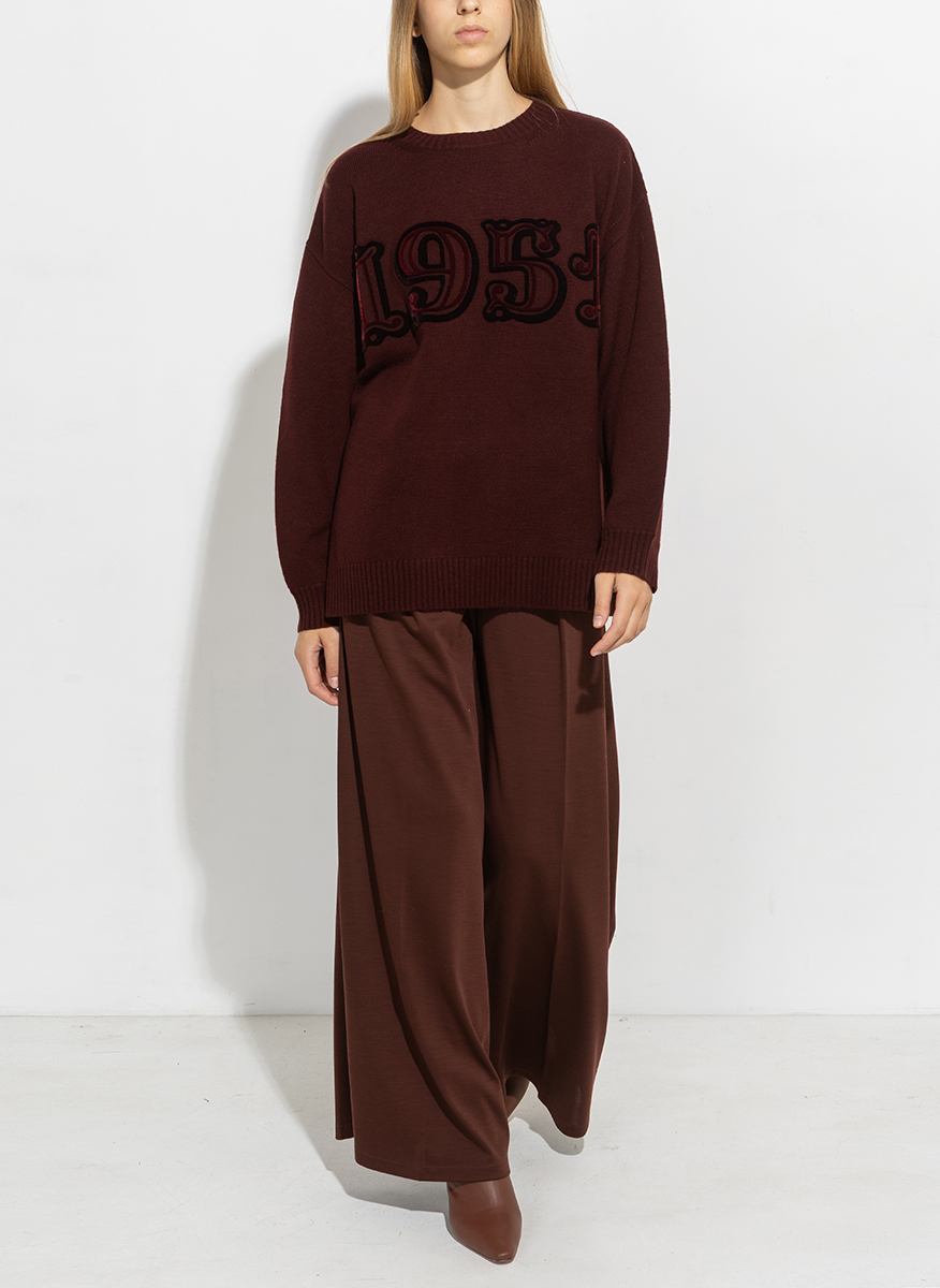 Max Mara Fido wool sweater with embroidery