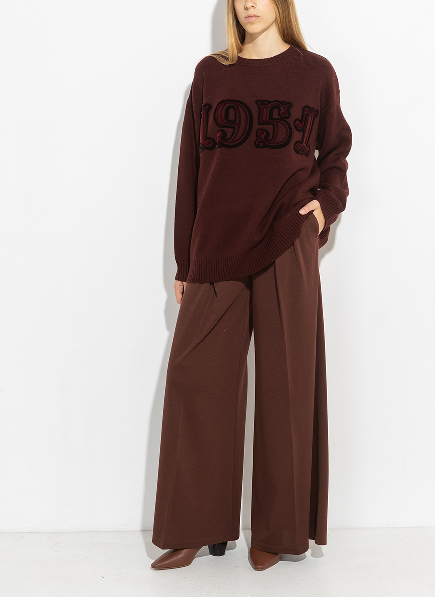 Max Mara Fido wool sweater with embroidery