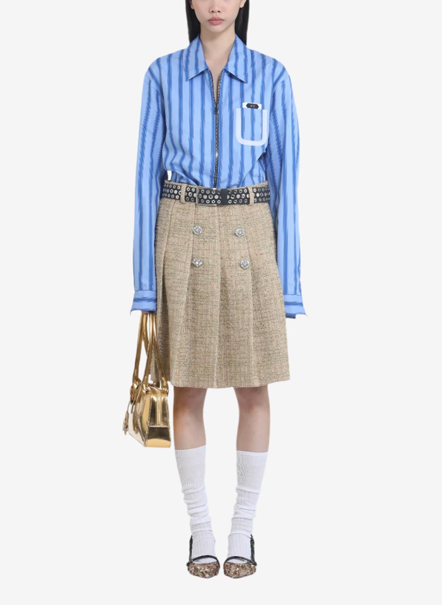 Nº21 skirt with weed effect