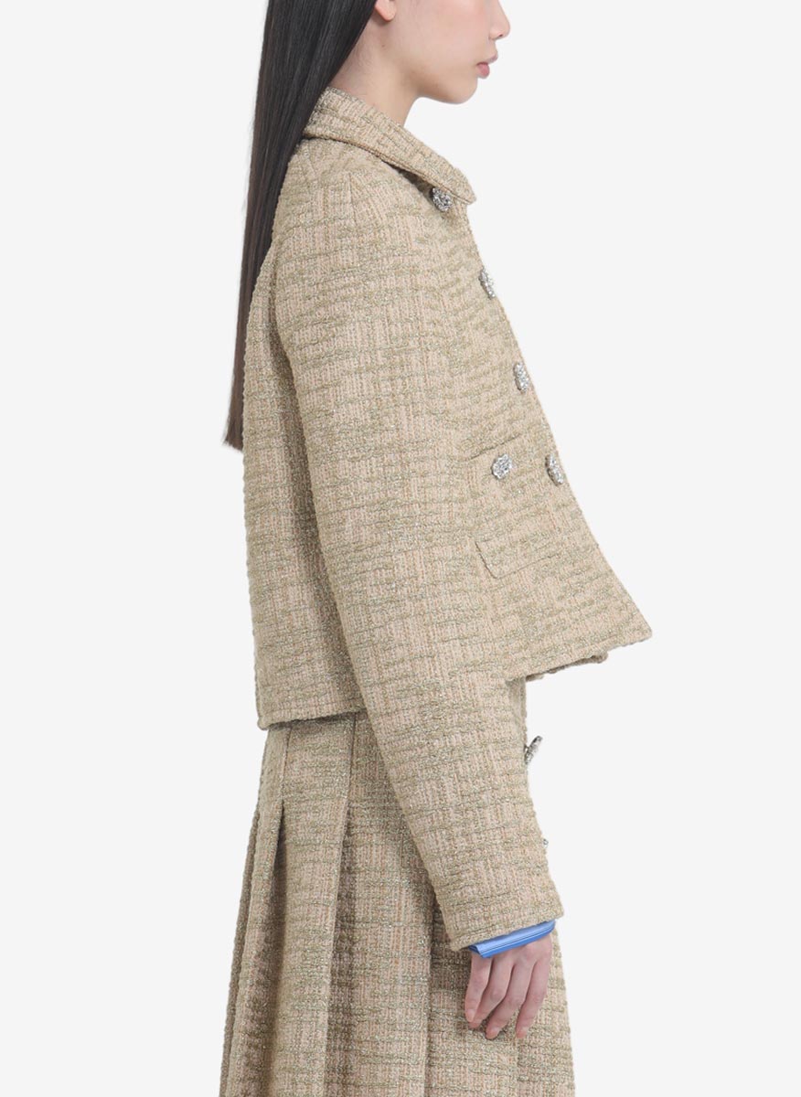 No21 short jacket with tweed effect