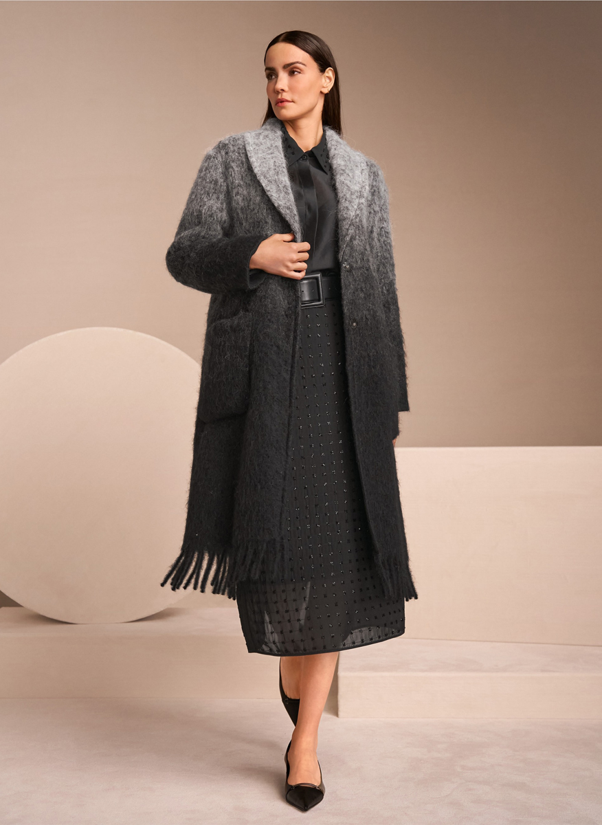 Палто от мохер и алпака 'Colour gradient' Marc Cain Collections