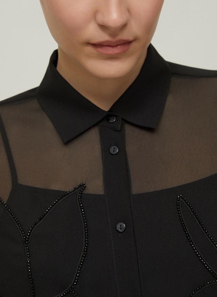 Риза от жоржет с мъниста Pennyblack Agone