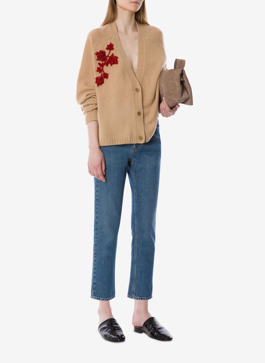Alberta Ferretti cardigan with floral embroidery