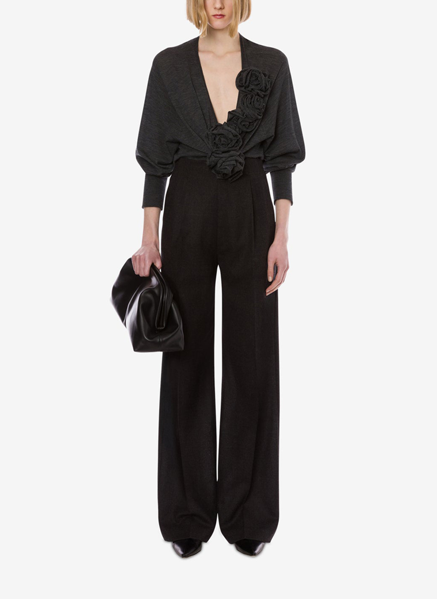 Пуловер с флорални елементи Alberta Ferretti