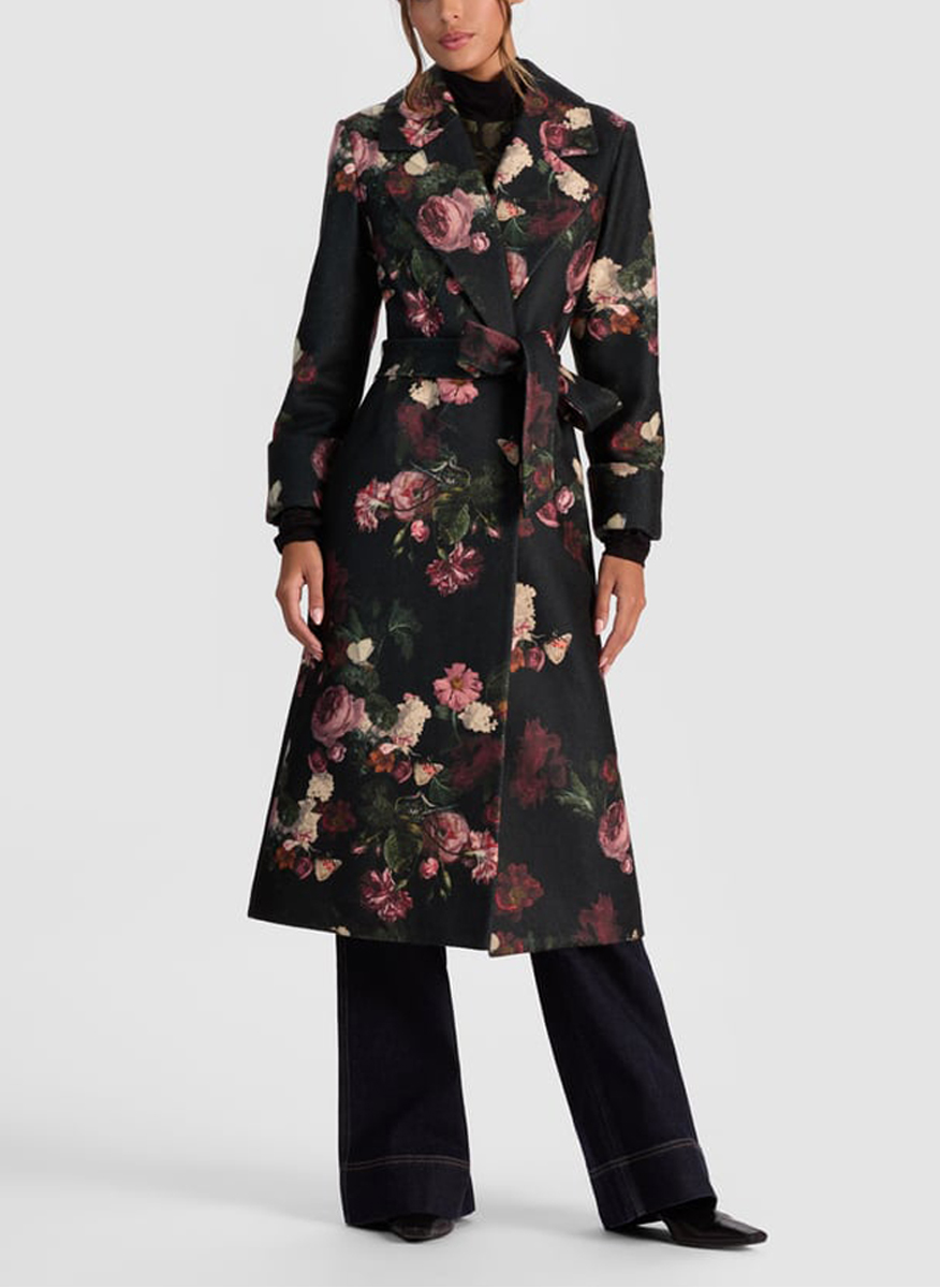 Alice + Olivia 'Karley' print coat