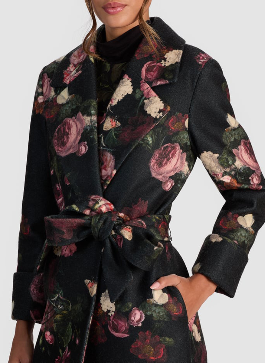 Alice + Olivia 'Karley' print coat