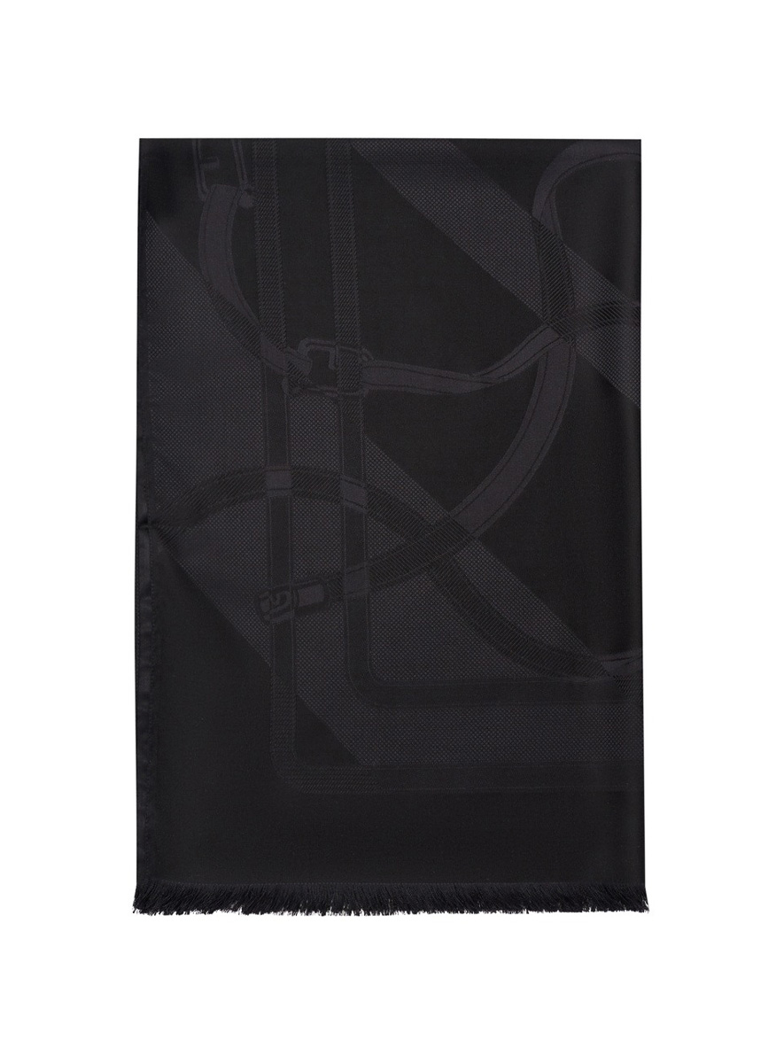 Шал от фина вълна Meridiana Furla Nero