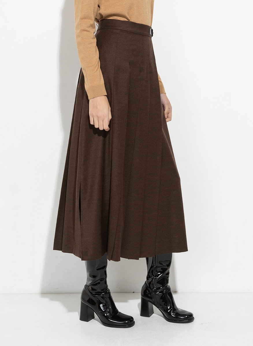 Плисирана пола 'Chocolate' с вълна Weekend Max Mara Fastoso