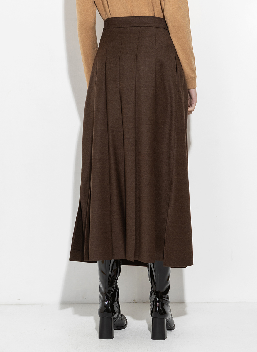 Плисирана пола 'Chocolate' с вълна Weekend Max Mara Fastoso