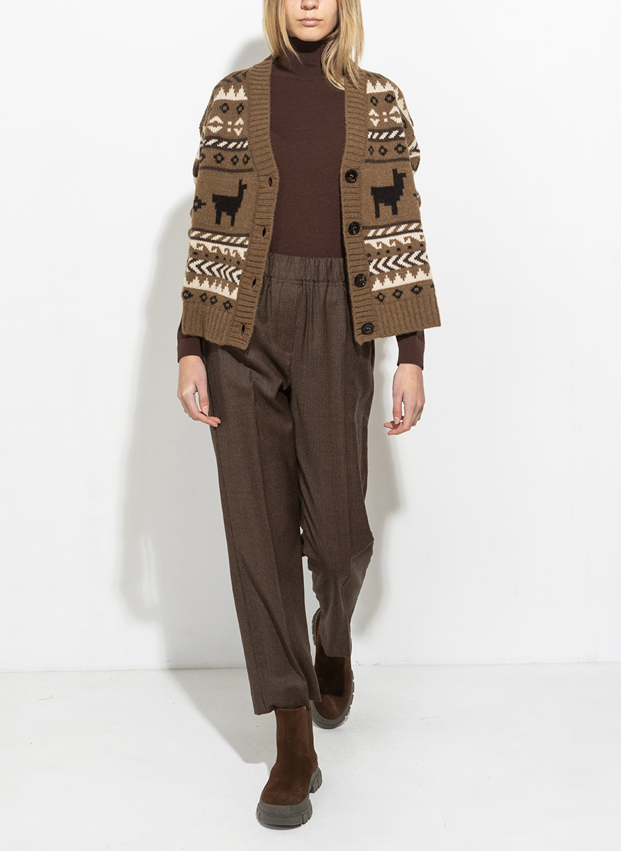 Жилетка от жакард с вълна и алпака Weekend Max Mara Ovatta