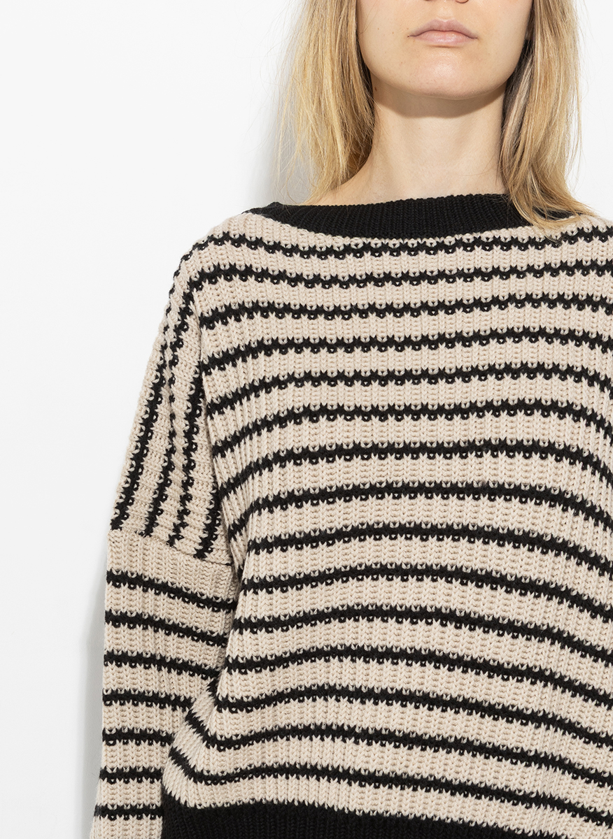 Раиран пуловер със скъсена дължина Weekend Max Mara Ezor