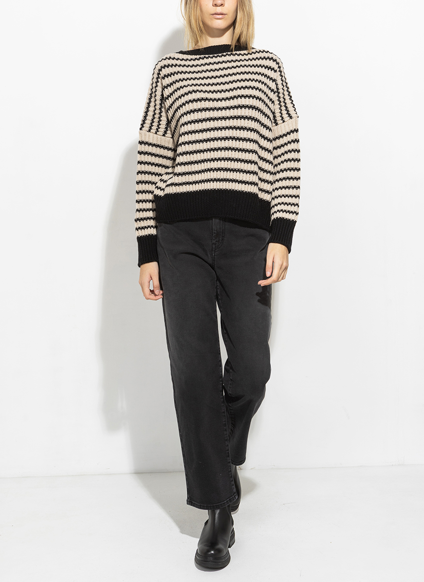 Раиран пуловер със скъсена дължина Weekend Max Mara Ezor