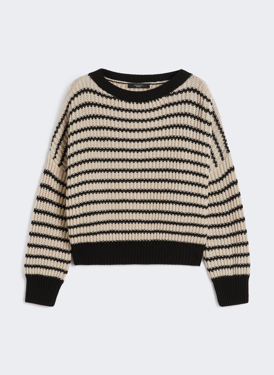Раиран пуловер със скъсена дължина Weekend Max Mara Ezor