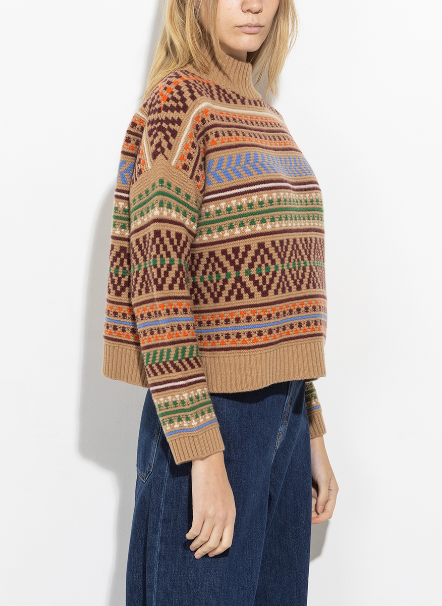Пуловер с жакард мотив Weekend Max Mara Festoso