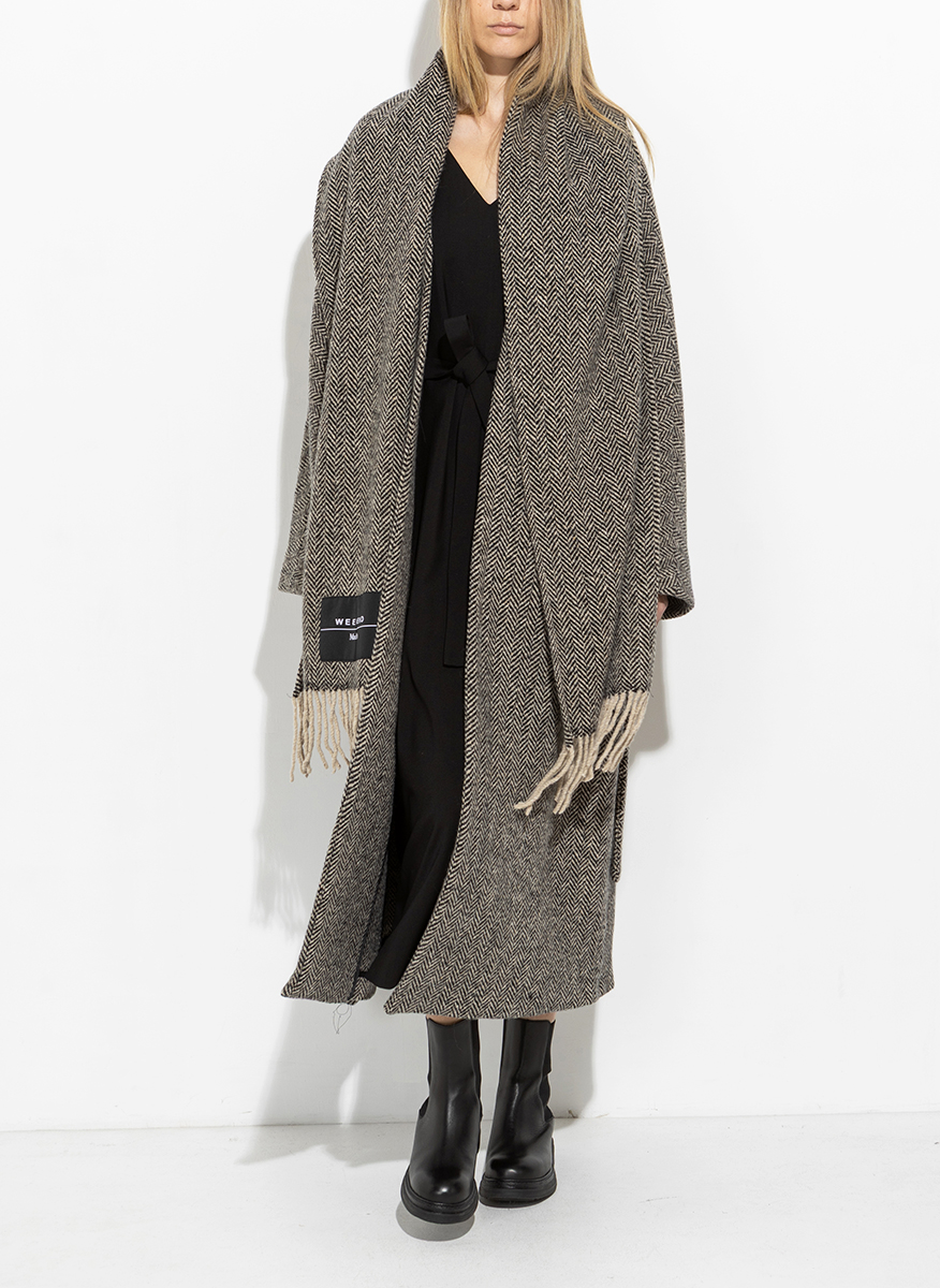 Weekend Max Mara Zenica tweed jacket with scarf