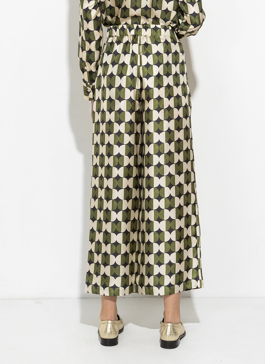 Копринен панталон със скъсена дължина Weekend Max Mara Fibbia