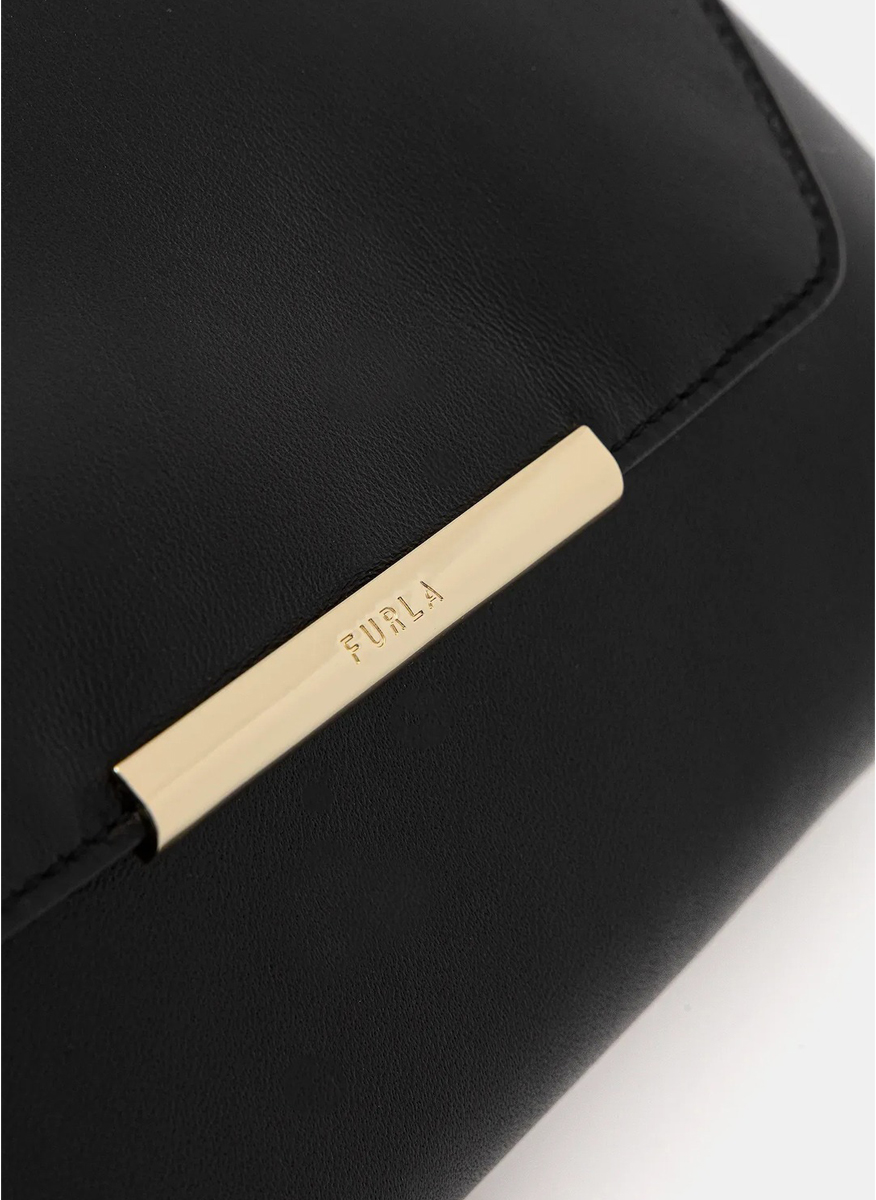 Кожена чанта Furla Nadia Nero