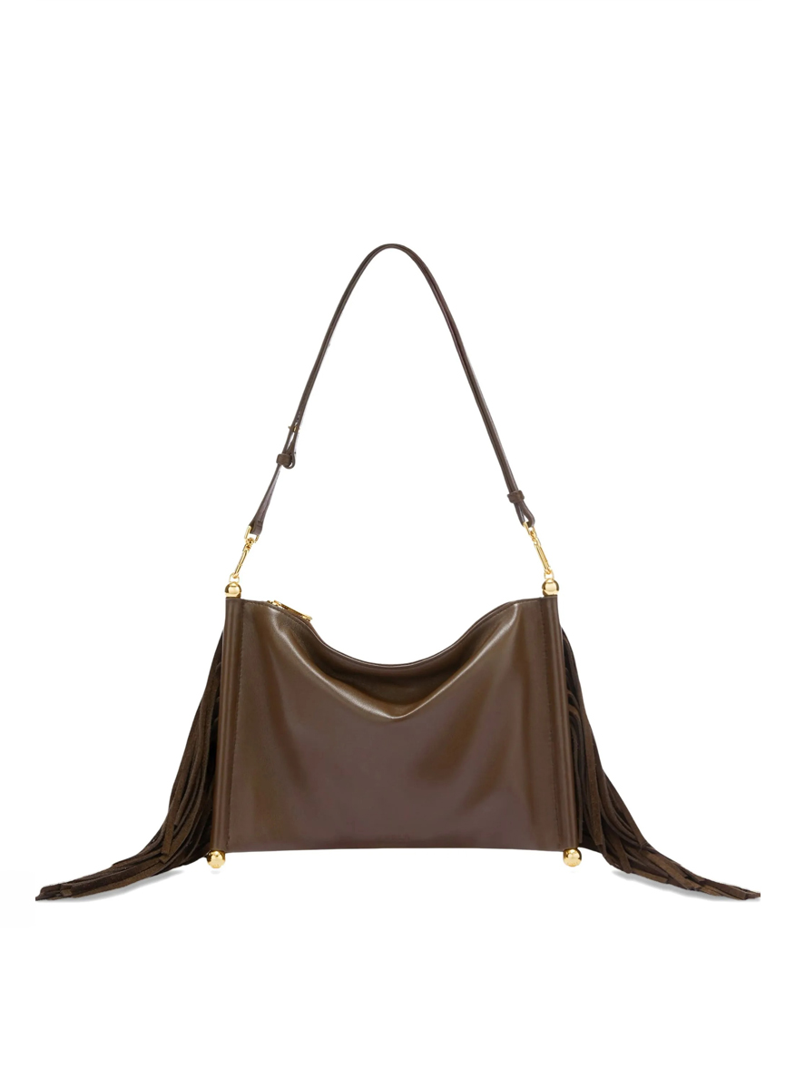 Мини кожена чанта Furla Sfera Soft Toni Espresso