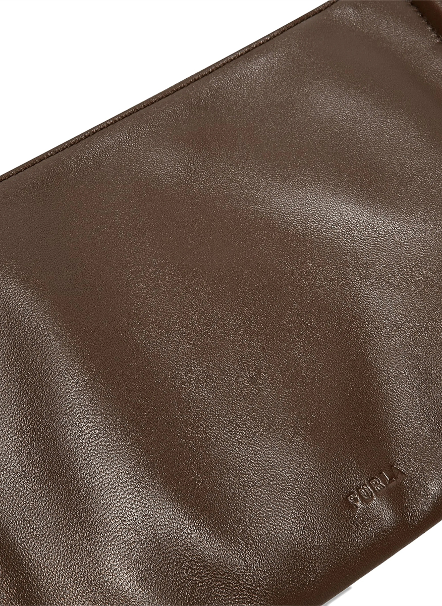 Мини кожена чанта Furla Sfera Soft Toni Espresso