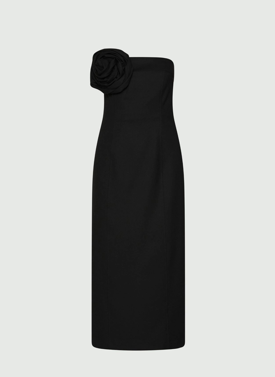 Marella Domez rose-adorned dress