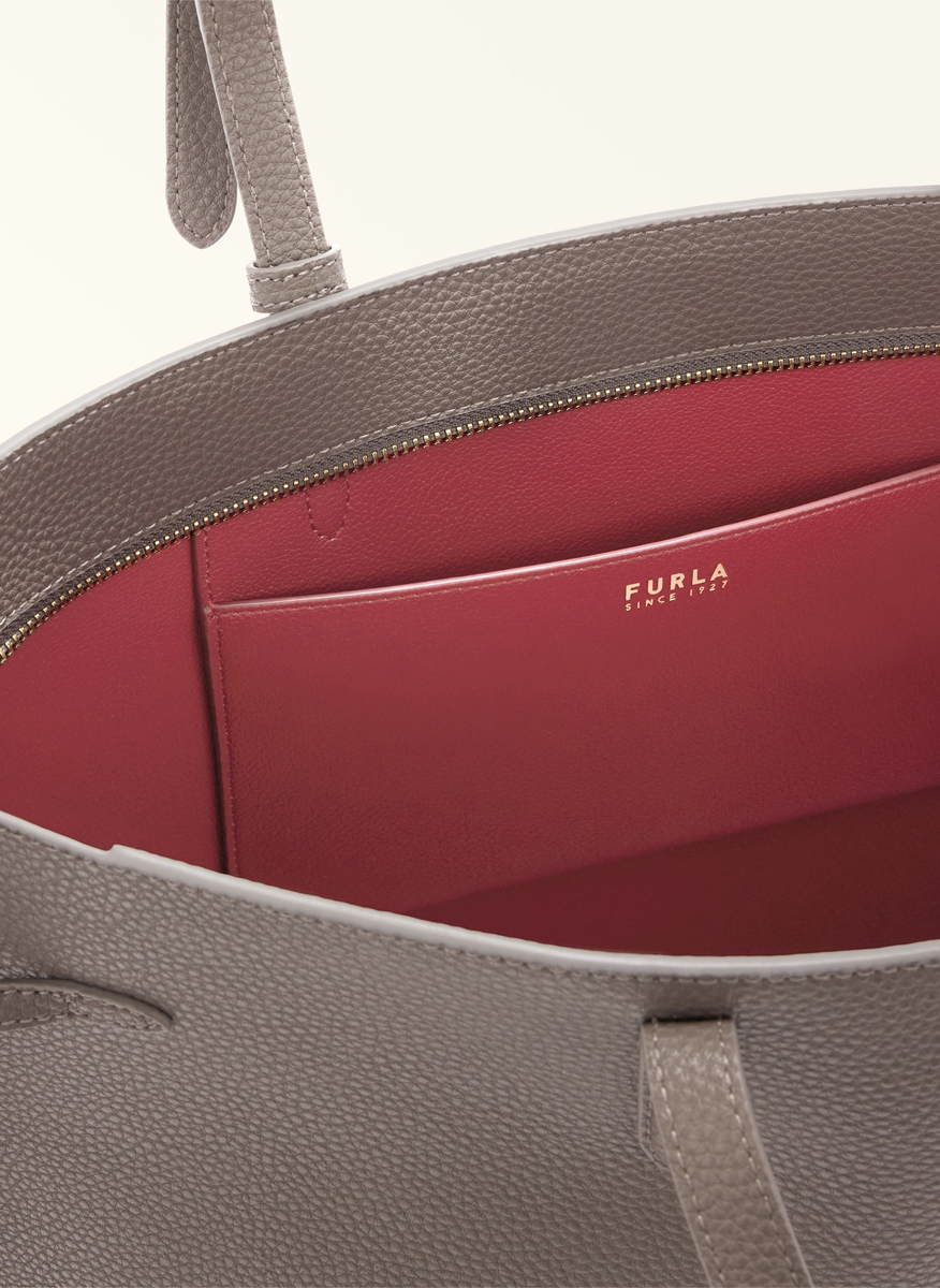Кожена 'Tote' чанта Furla Ava Urban Gray Ciiegia L