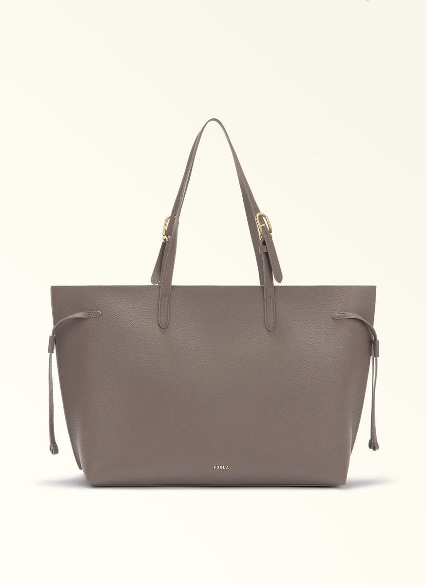 Кожена 'Tote' чанта Furla Ava Urban Gray Ciiegia L